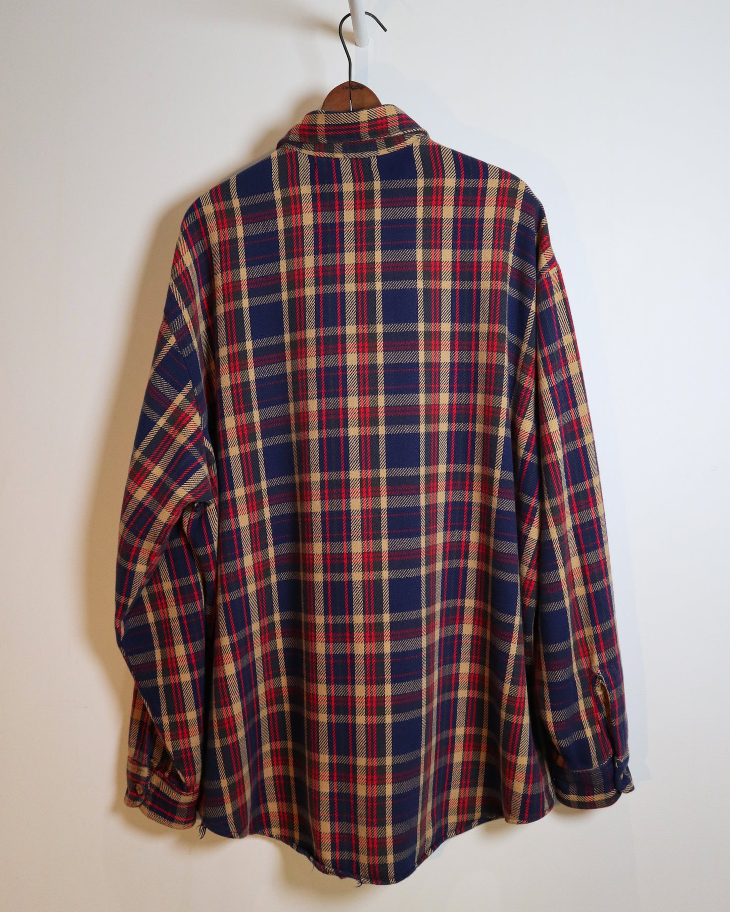 c. 1970's Yarn-Dyed Plaid Flannel Shirt - Size L/XL