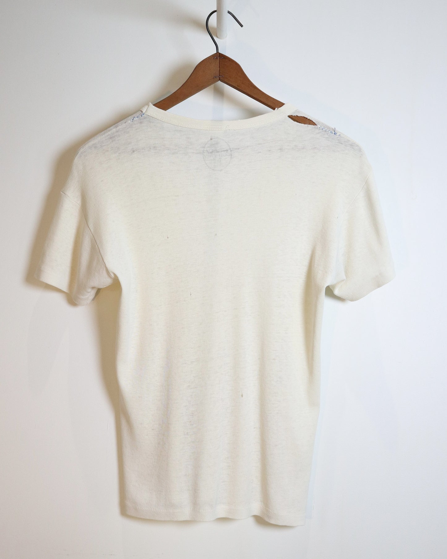 c. 1970s Vintage White T-Shirt - Size S