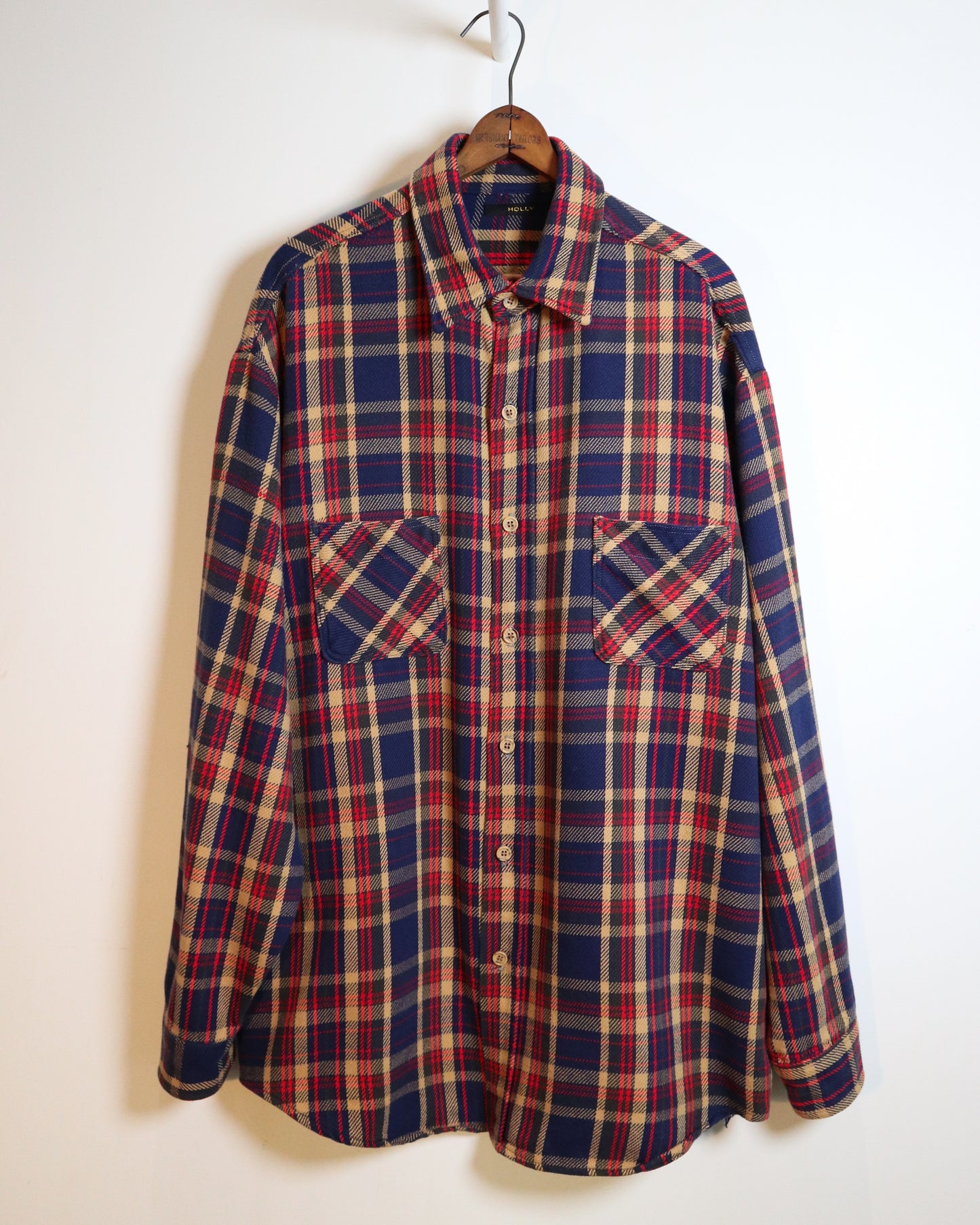 c. 1970's Yarn-Dyed Plaid Flannel Shirt - Size L/XL