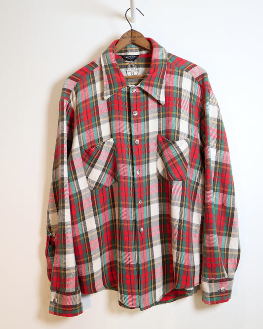 c. 1960s National Shirt Shops Plaid Work Shirt - Size M